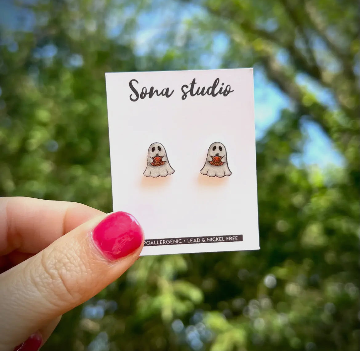 Ghost Cutie Stud Earrings