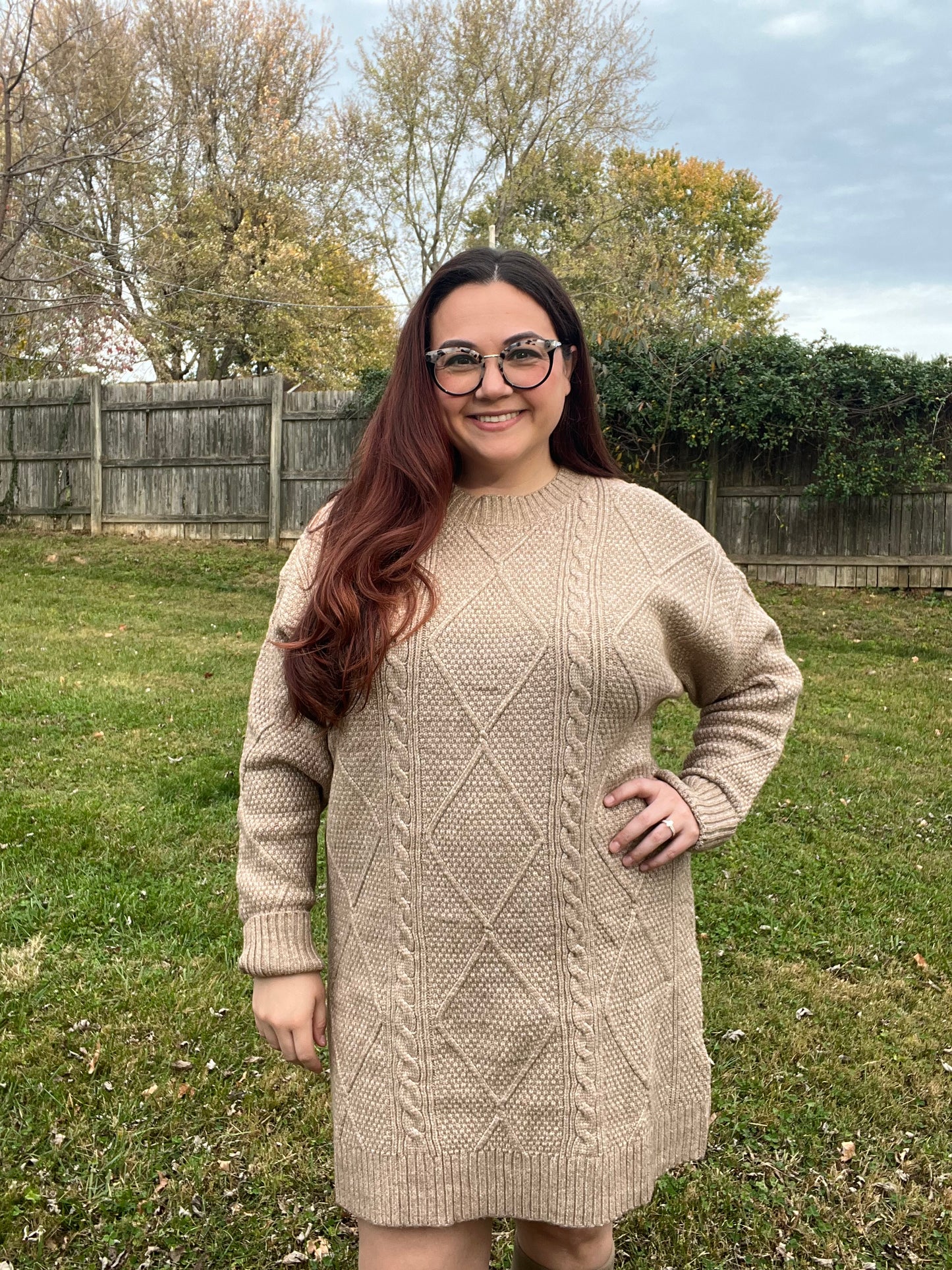 “Cozy By the Fireside” Sweater Dress