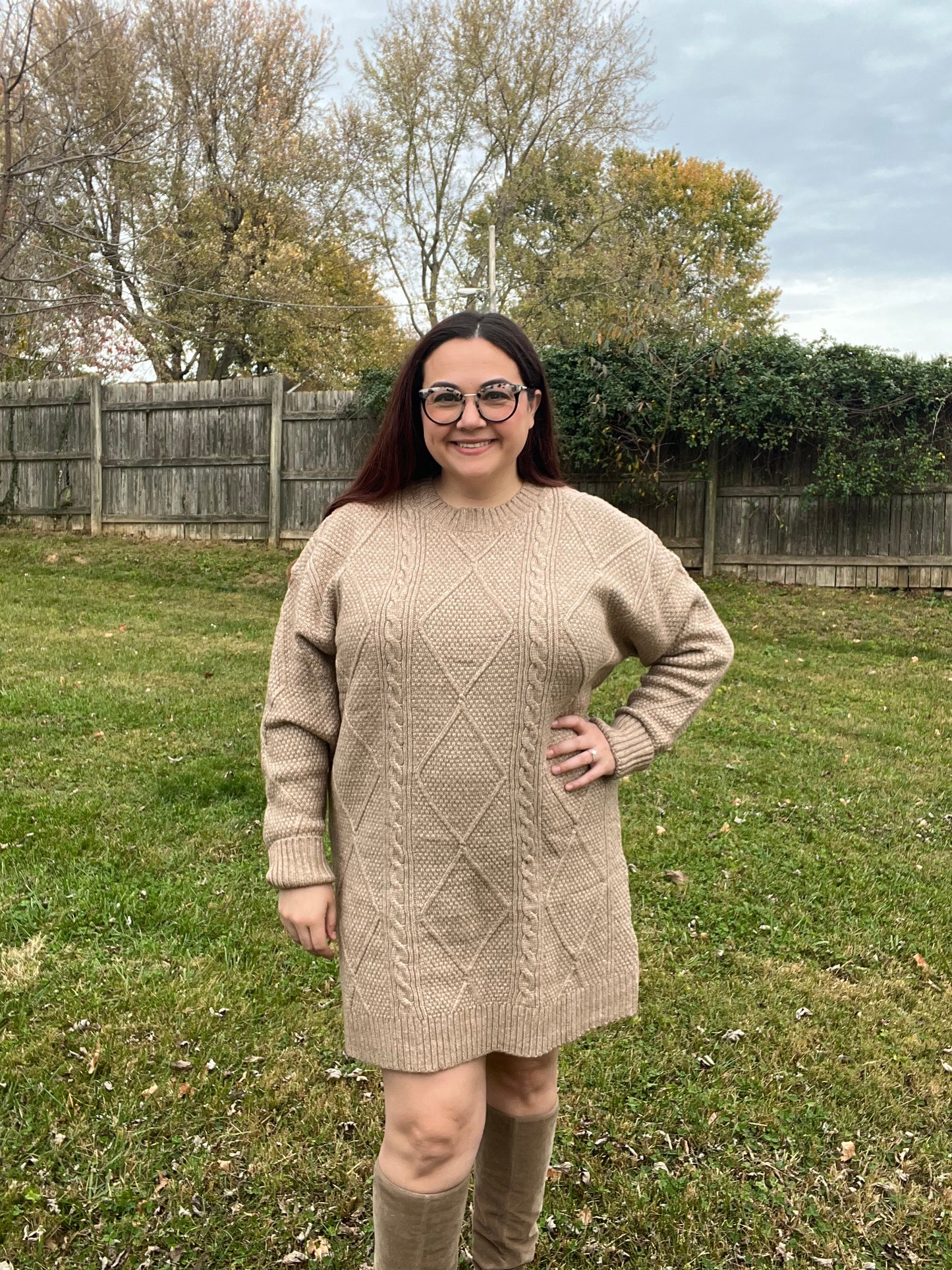 “Cozy By the Fireside” Sweater Dress