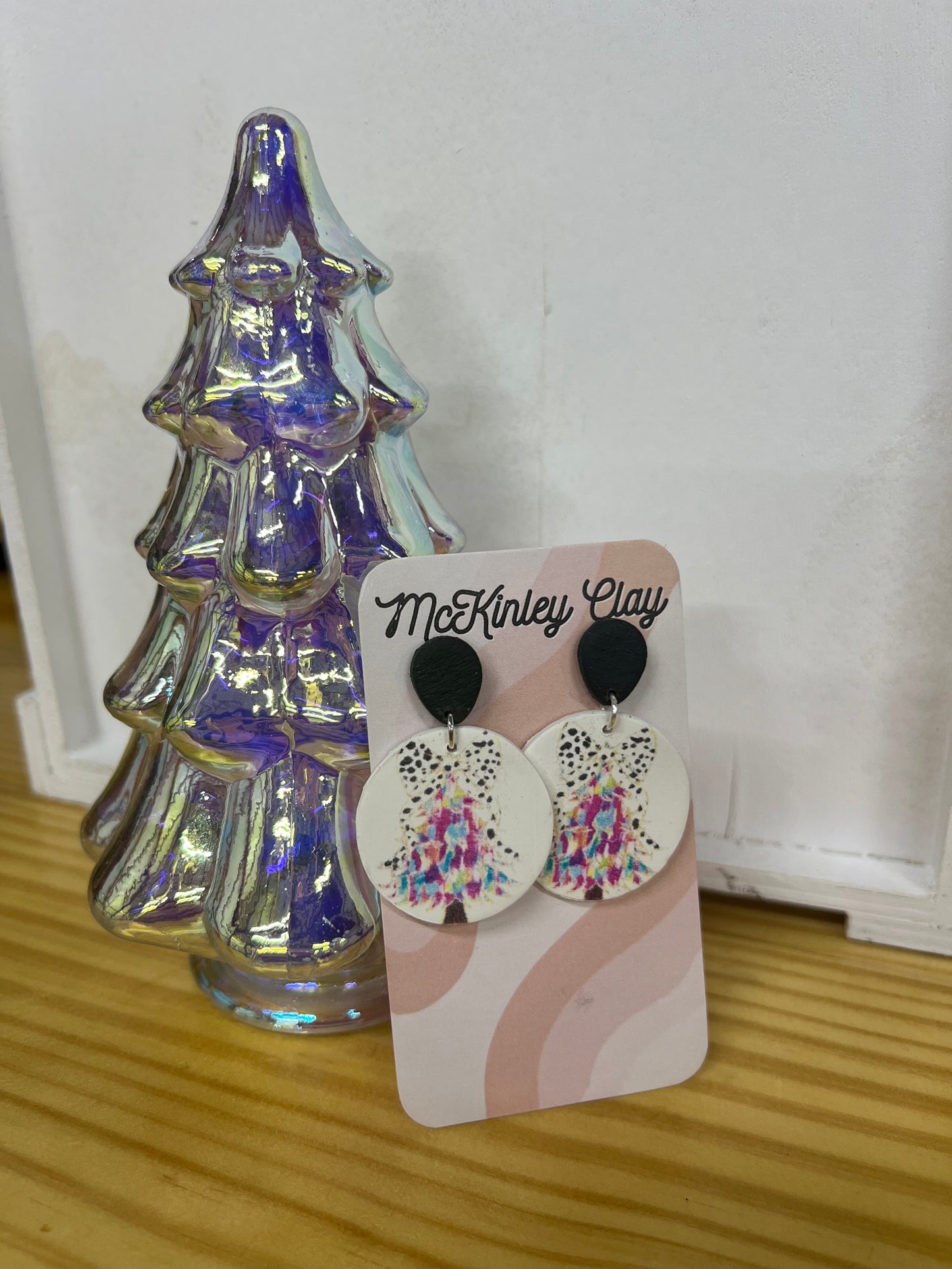 Colorful Trees Printed Dangle Earrings
