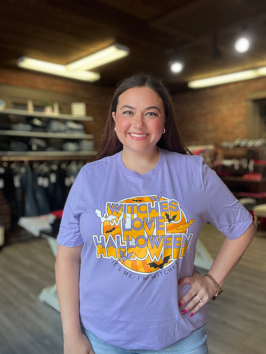 Witches Love Halloween Graphic Tee