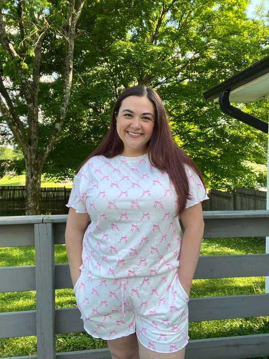 “Ruffles and Bows” Two Piece Lounge Set