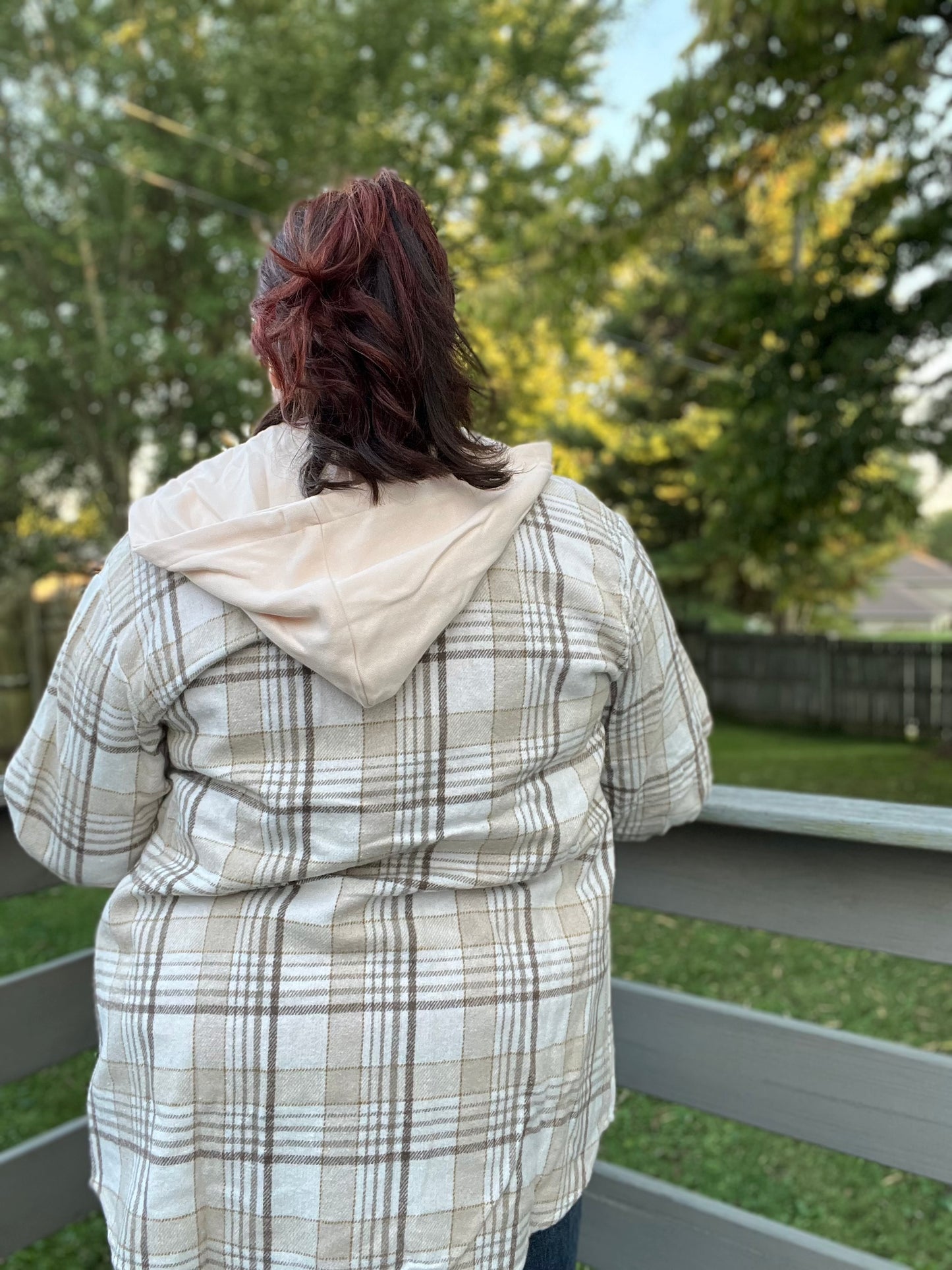 “Simple Autumn” Shacket Removable Hood
