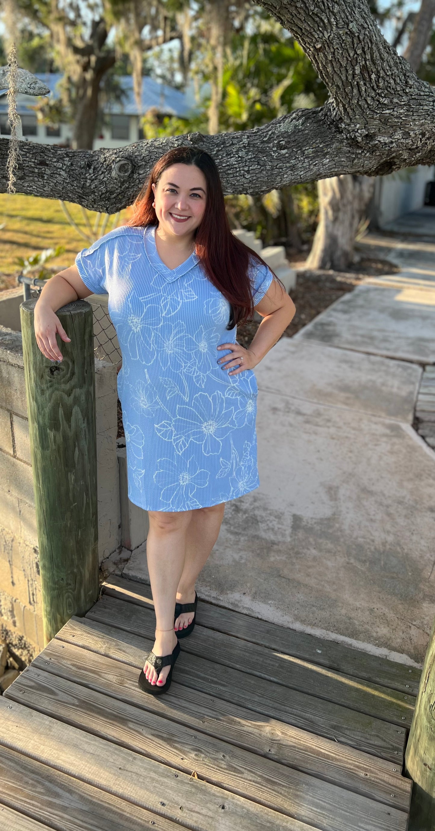 “Floral Sky” Dress