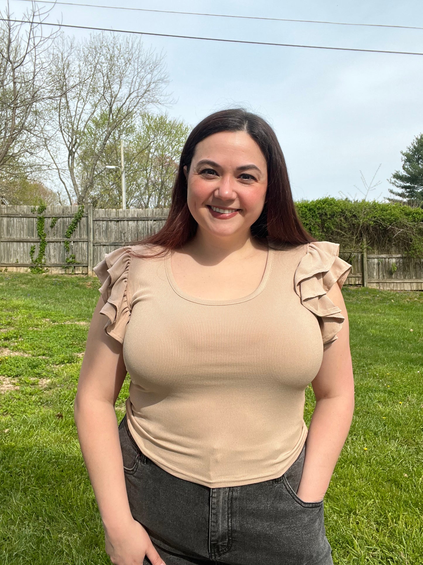 “Toffee and Ruffles” Top