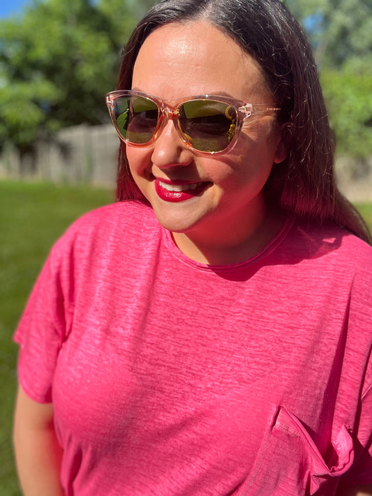 Retro Square Vintage Mirrored Sunglasses