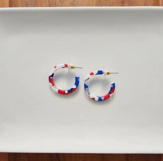 Cam Mini Hoops- 4th of July
