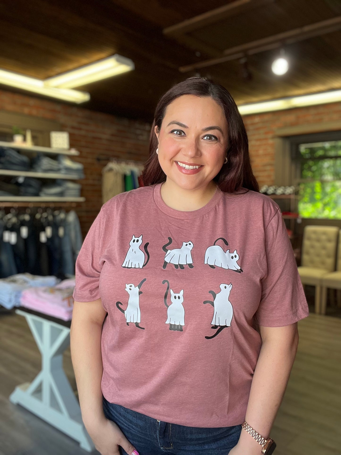 Black Cat Ghost Graphic Tee