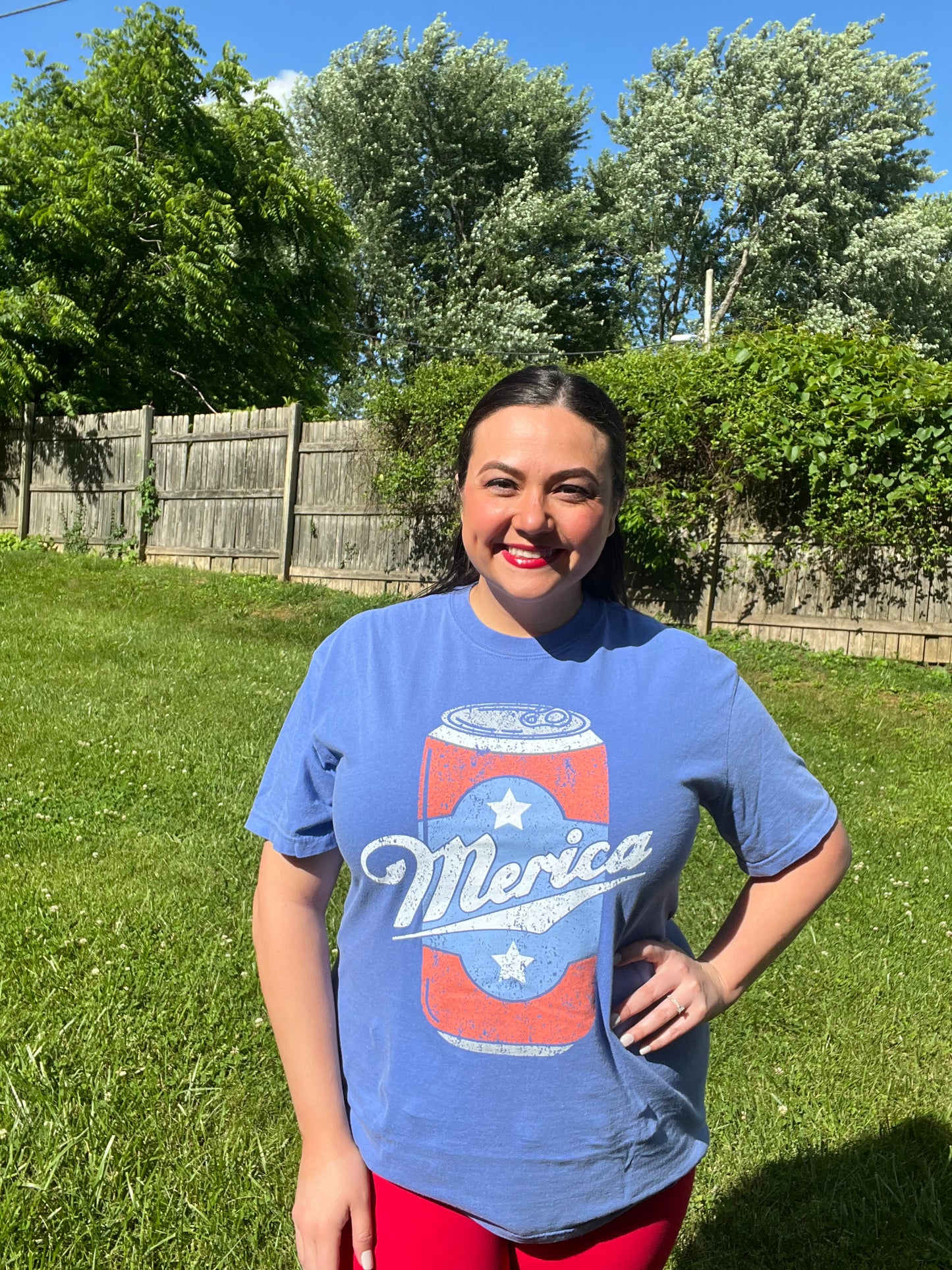 “Merica” Can Graphic Tee