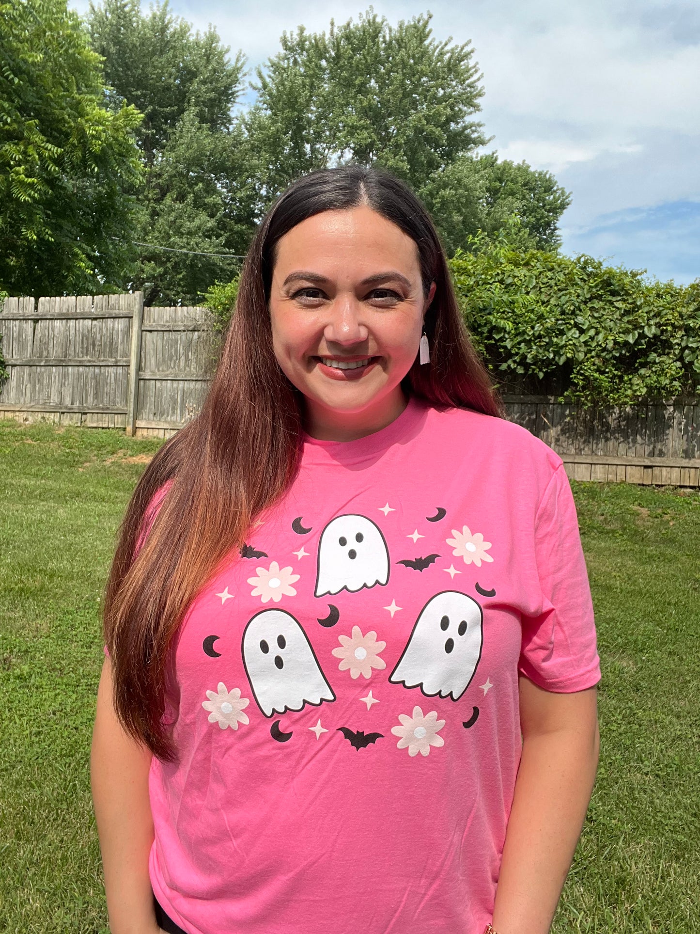 Retro Ghost and Bats Graphic Tee