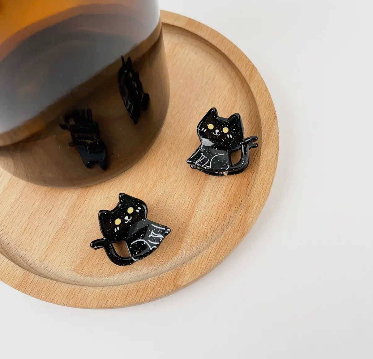 Mini Black Cat Hair Clip