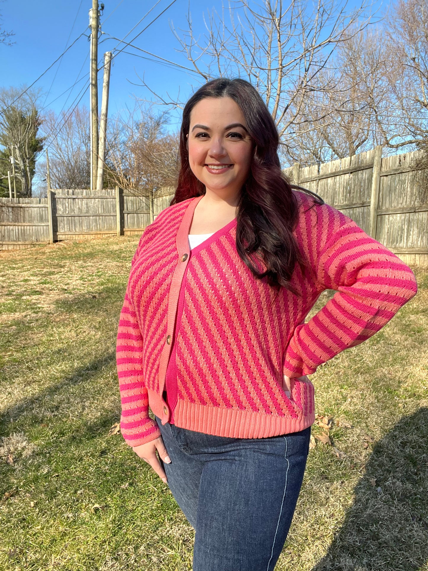 “Stripped Sunset” Cardigan