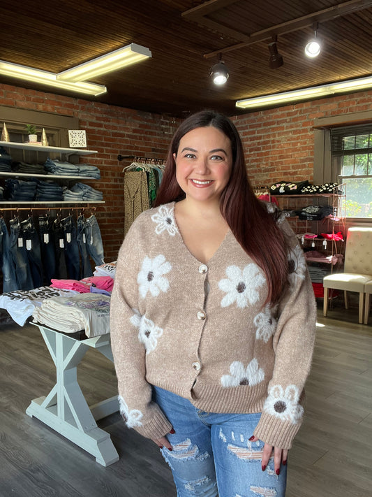 “Neutral & Girly” V-neck Cardigan