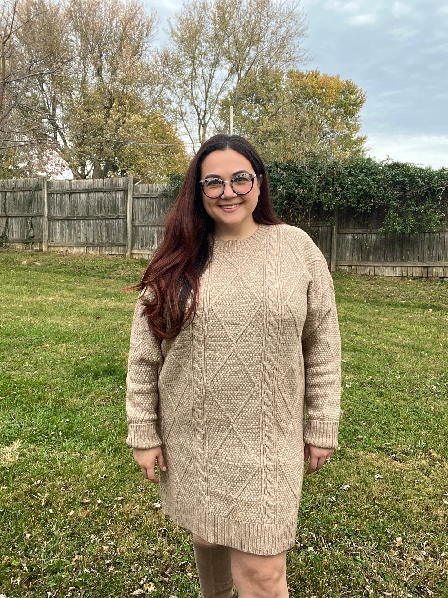 “Cozy By the Fireside” Sweater Dress