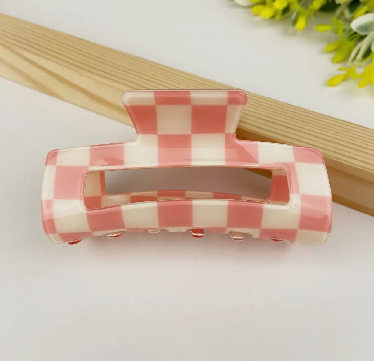 Checkered Hair Clip