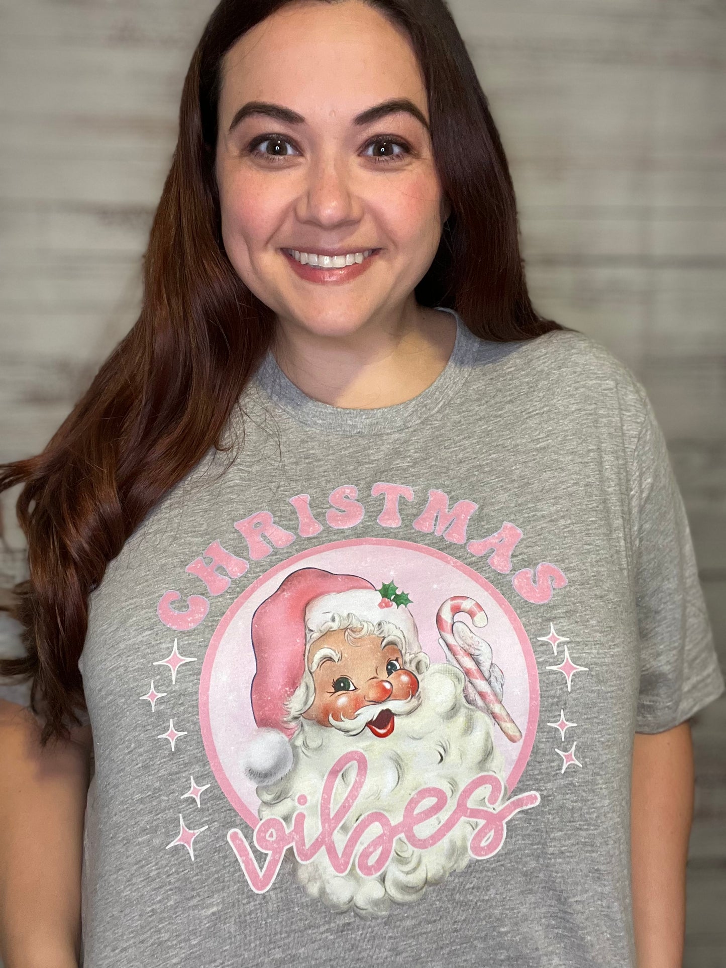 “Christmas Vibes” Vintage Santa Graphic Tee