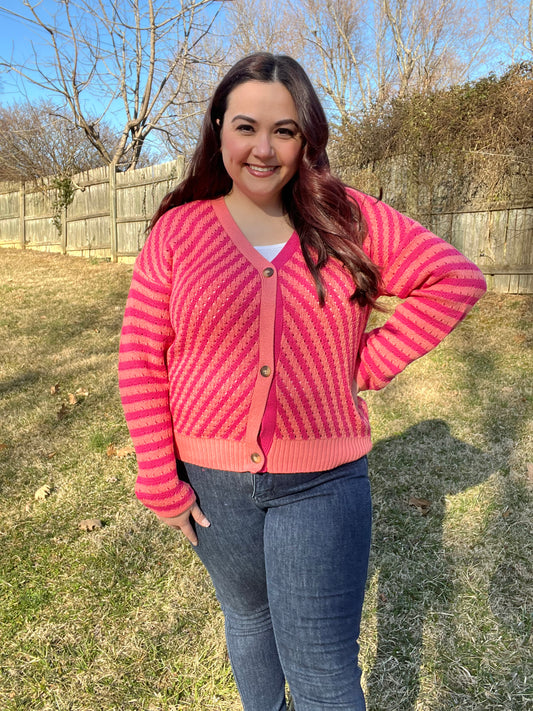 “Stripped Sunset” Cardigan