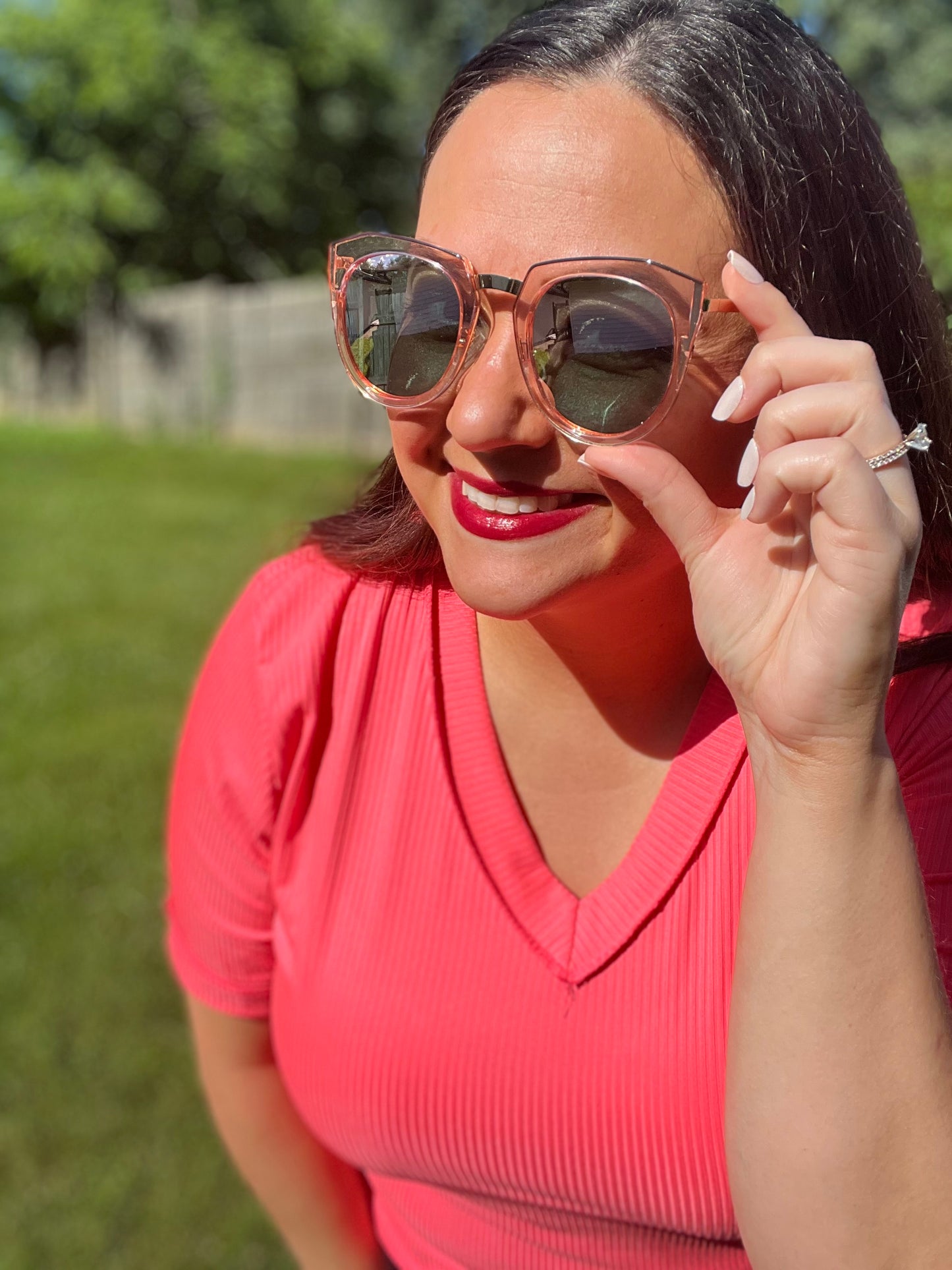 Retro Round Oversized Cat Eye Polarized Sunglasses