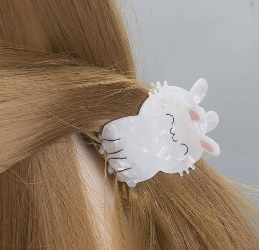 “Happy Bunny” Hair Clip