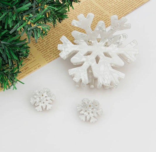 Snowflake Hair Clips