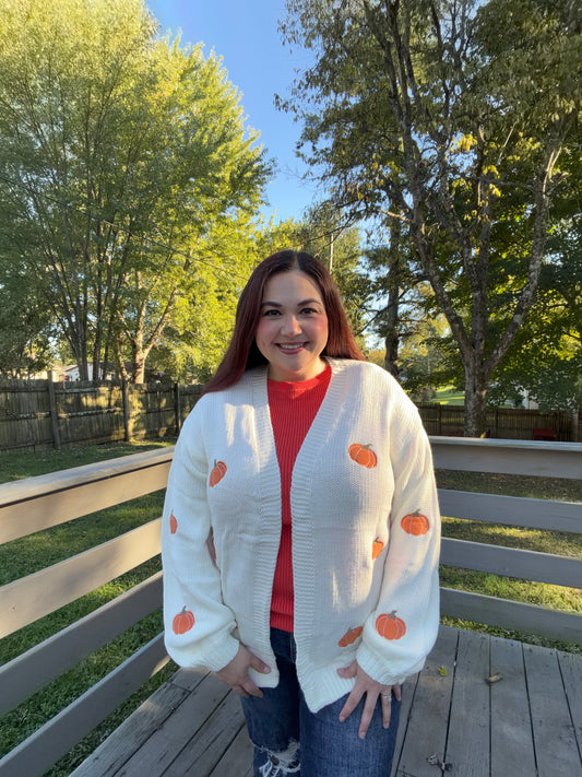 White Pumpkin Midi Cardigan