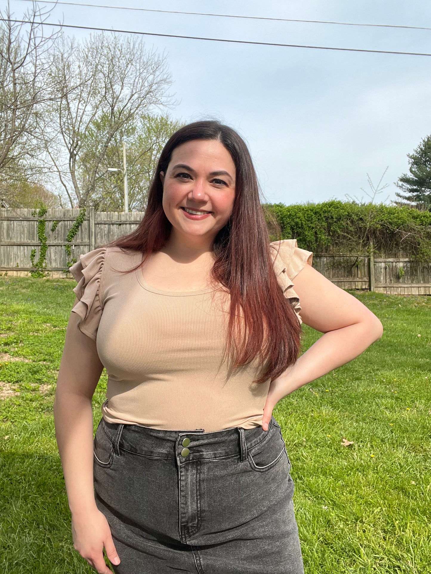 “Toffee and Ruffles” Top
