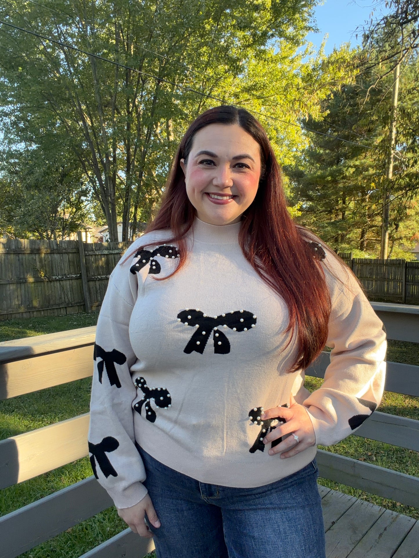 “Ribbons and Pearls” Sweater