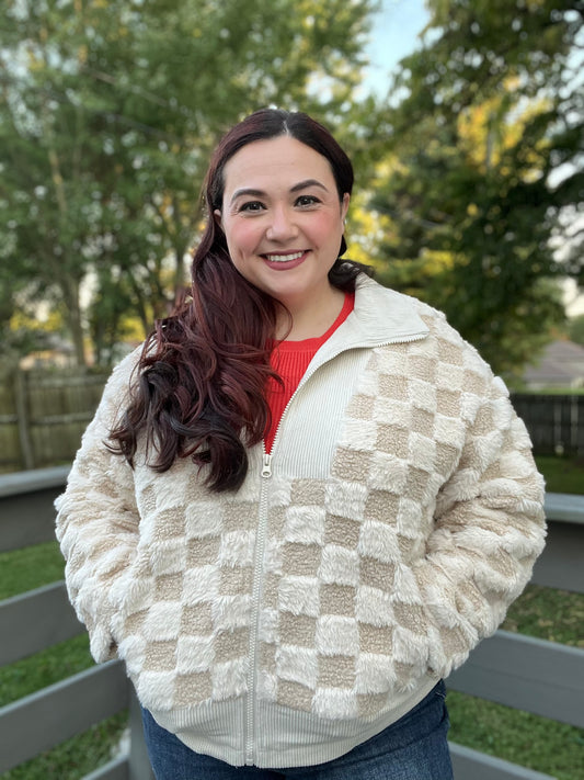 “Checked for Comfort” Jacket