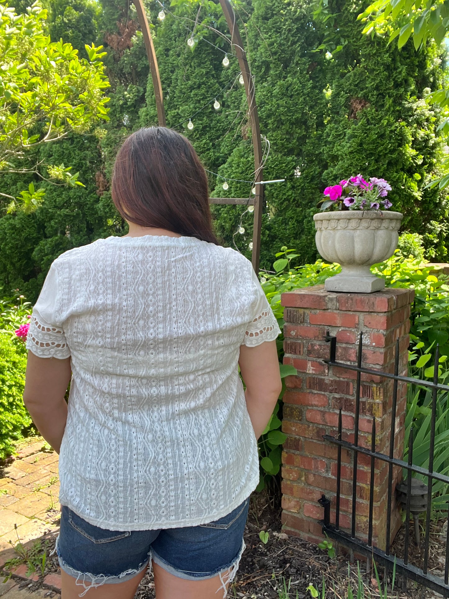 “Daphne” Eyelet Blouse