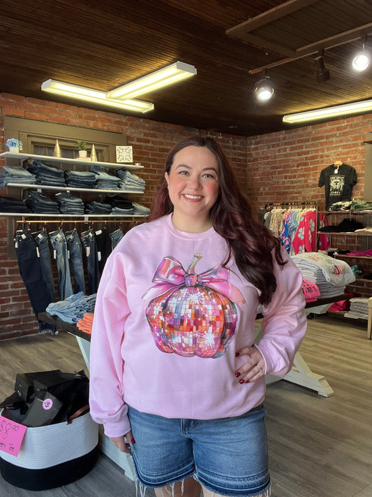 Disco Pumpkin Pink Sweatshirt
