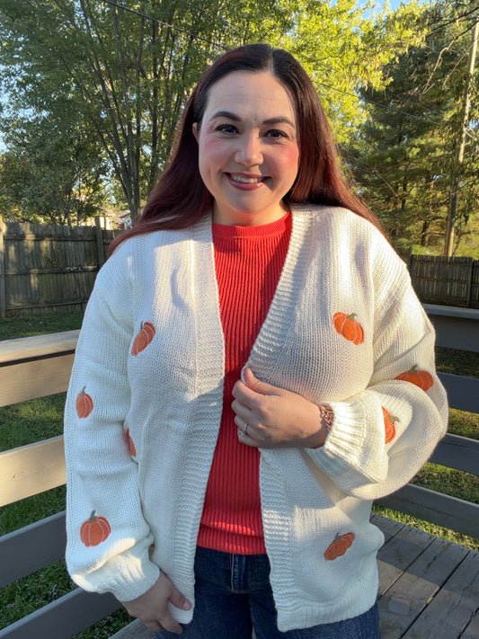 White Pumpkin Midi Cardigan
