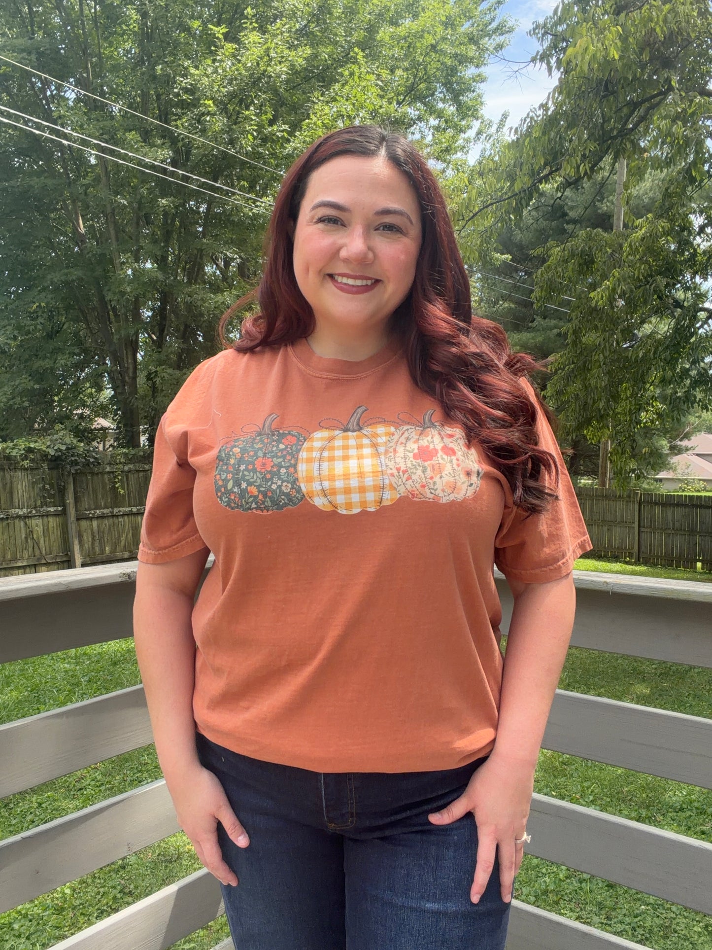 Stitched Pumpkin Graphic Tee