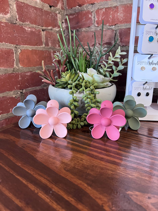 Fall Flower Claw Clips