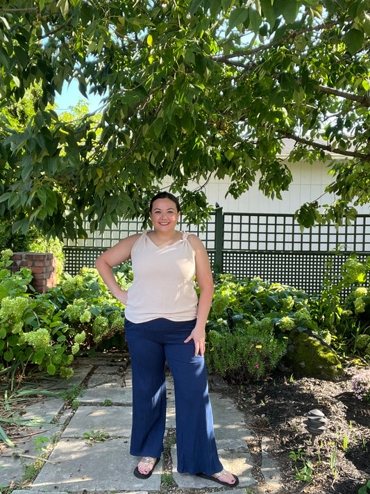 Premium Cotton Wide Leg pants with pockets