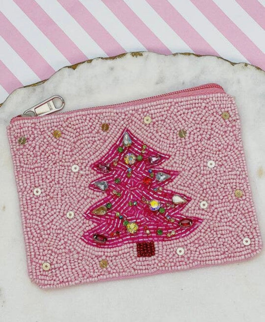 Jewel Christmas Tree Zip Pouch