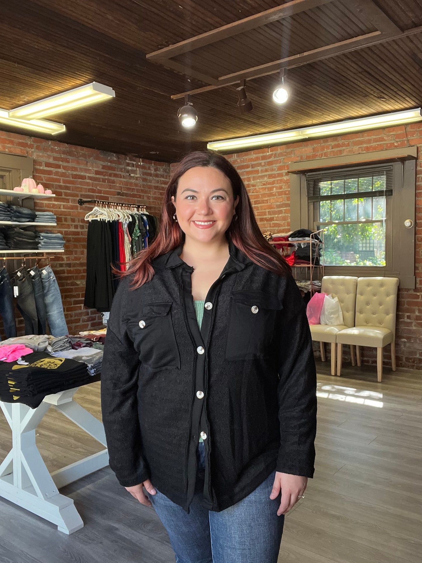 “Lainey” Black Shacket