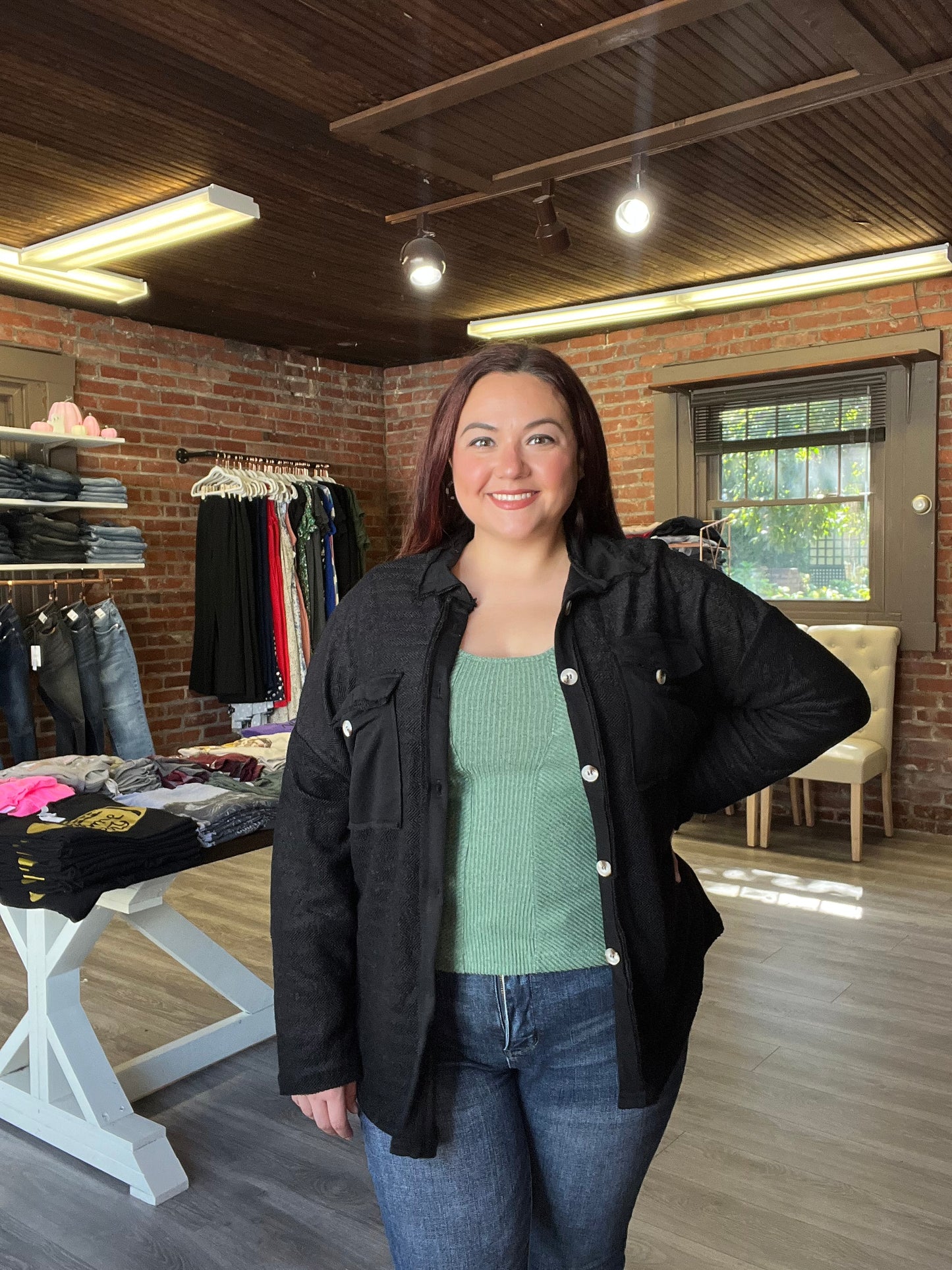 “Lainey” Black Shacket