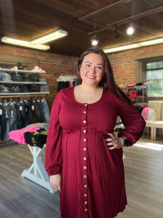 “Ginger” Button up Dress