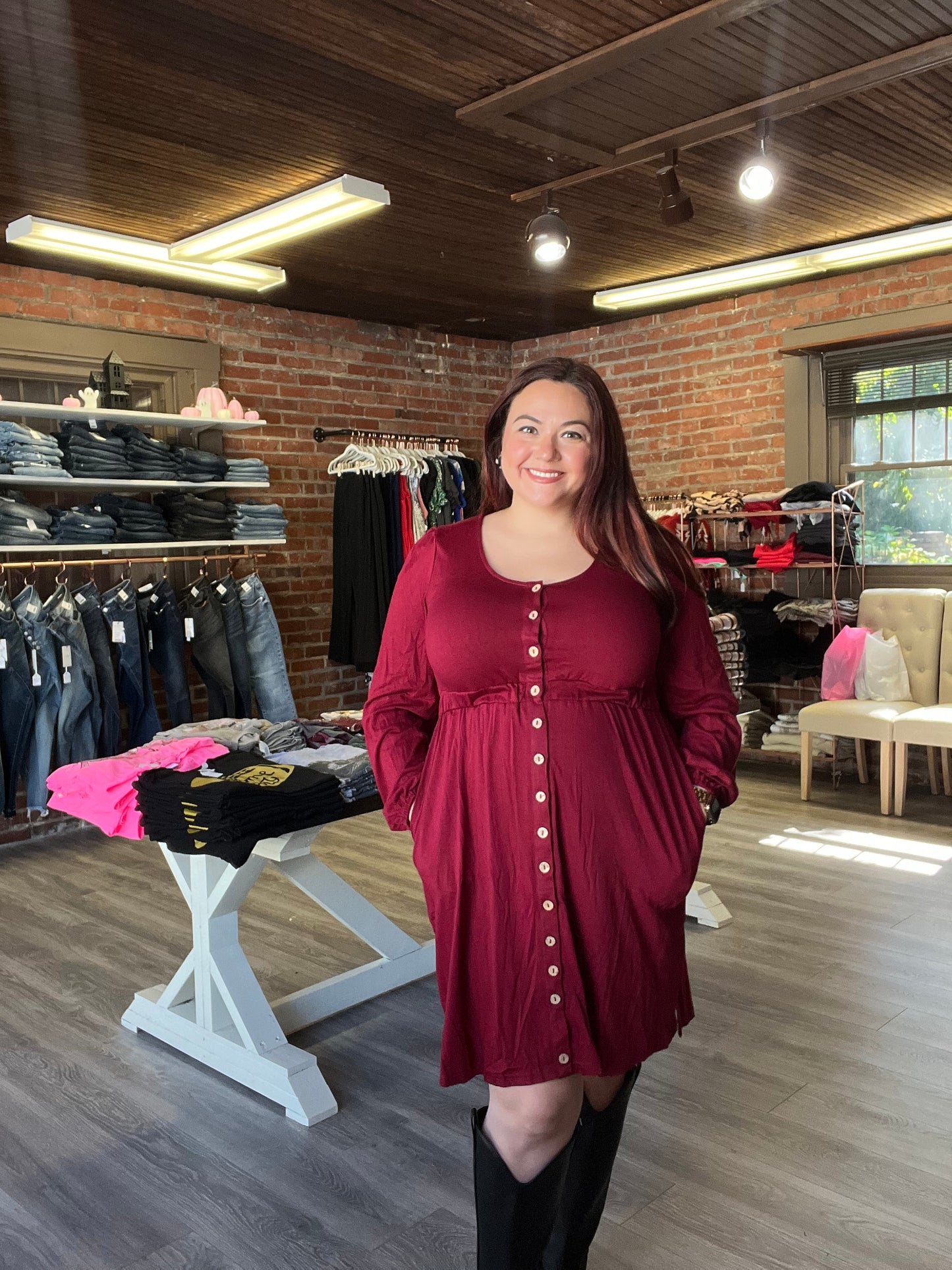 “Ginger” Button up Dress