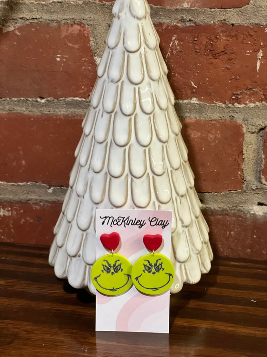 Grinch Flat Dangle Earrings