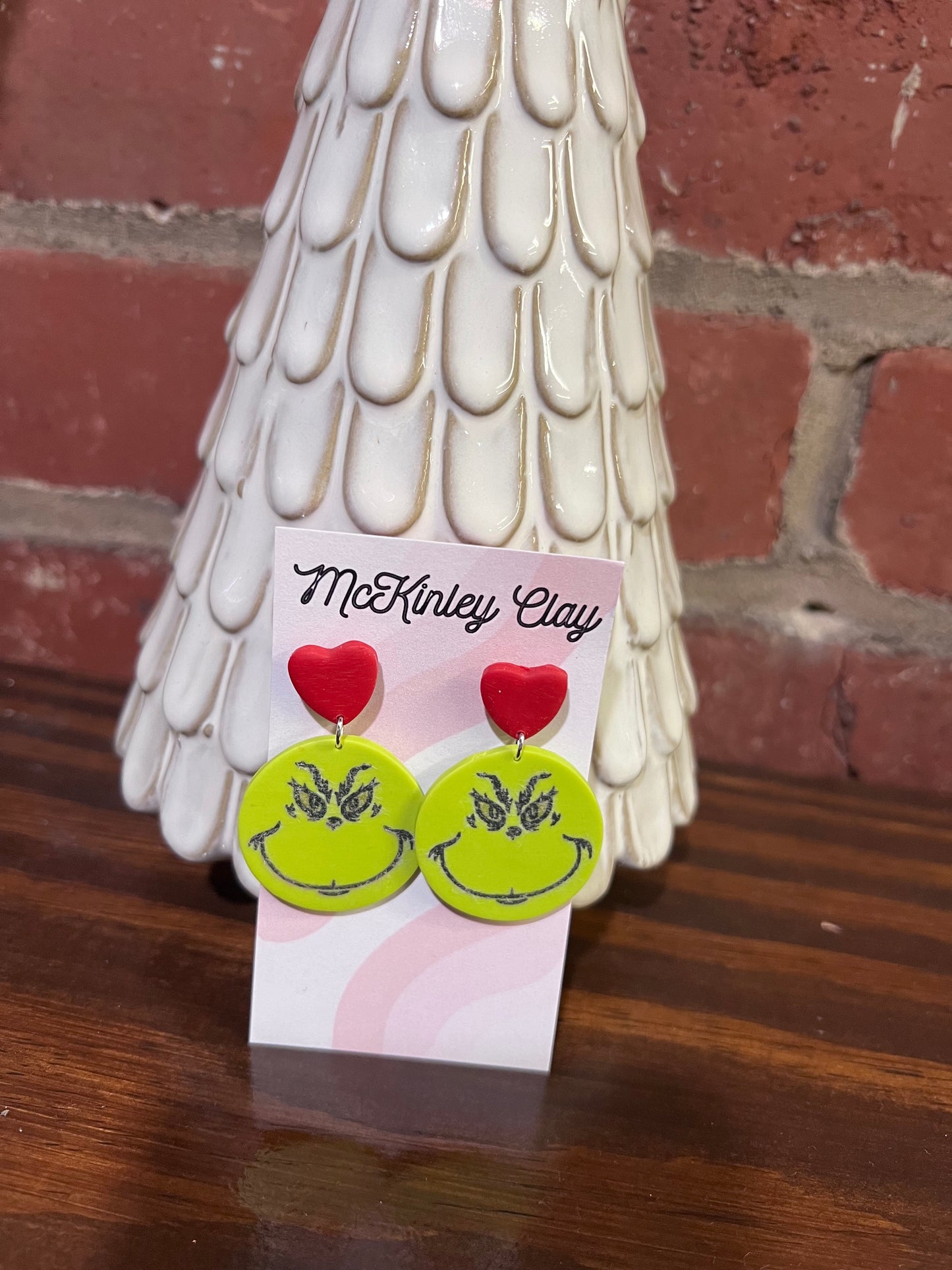 Grinch Flat Dangle Earrings