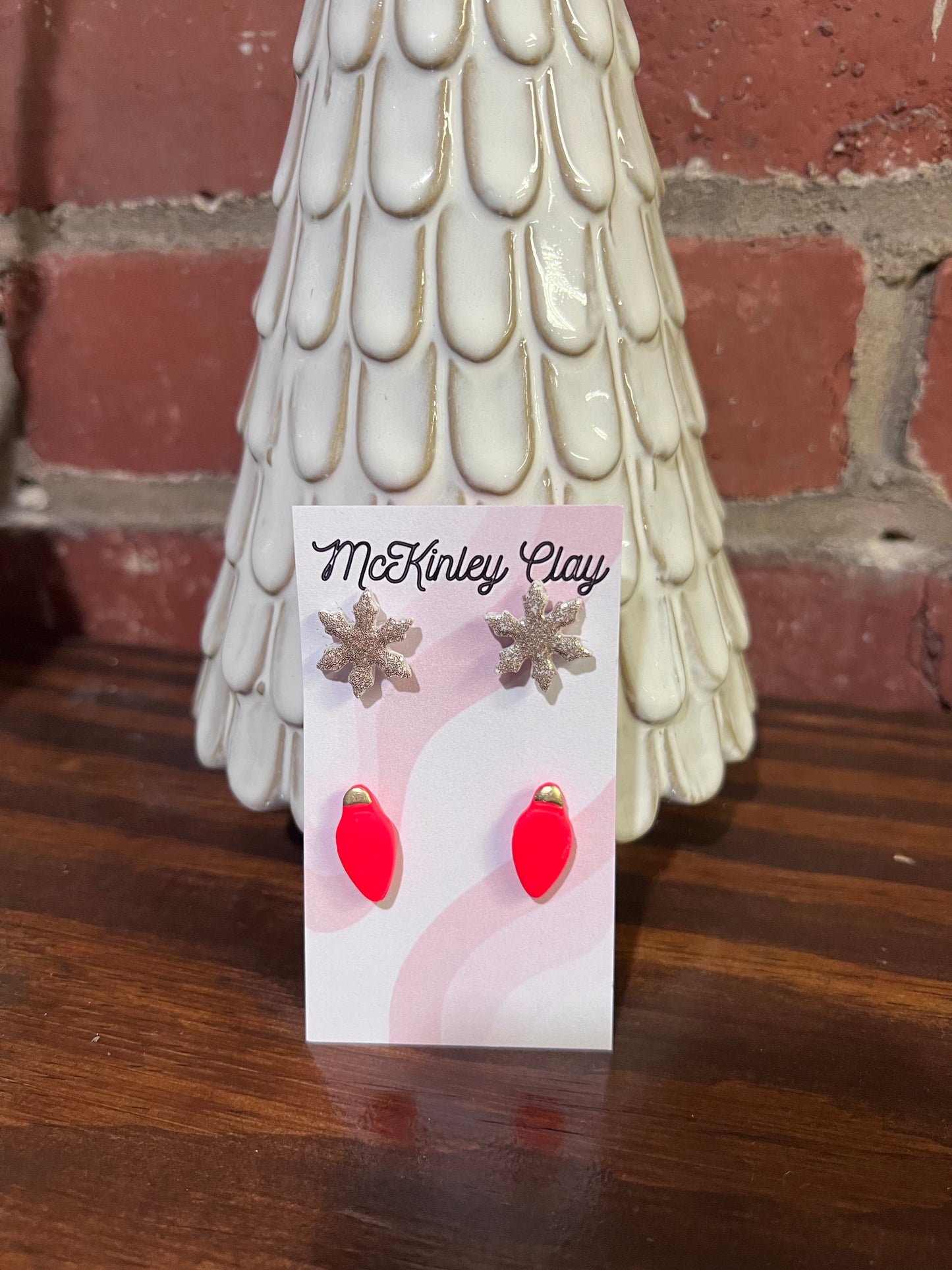 Hot Pink Bulb and Snowflake Set