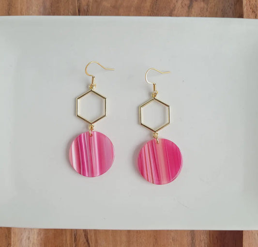 Layla Earrings in Rose Pink