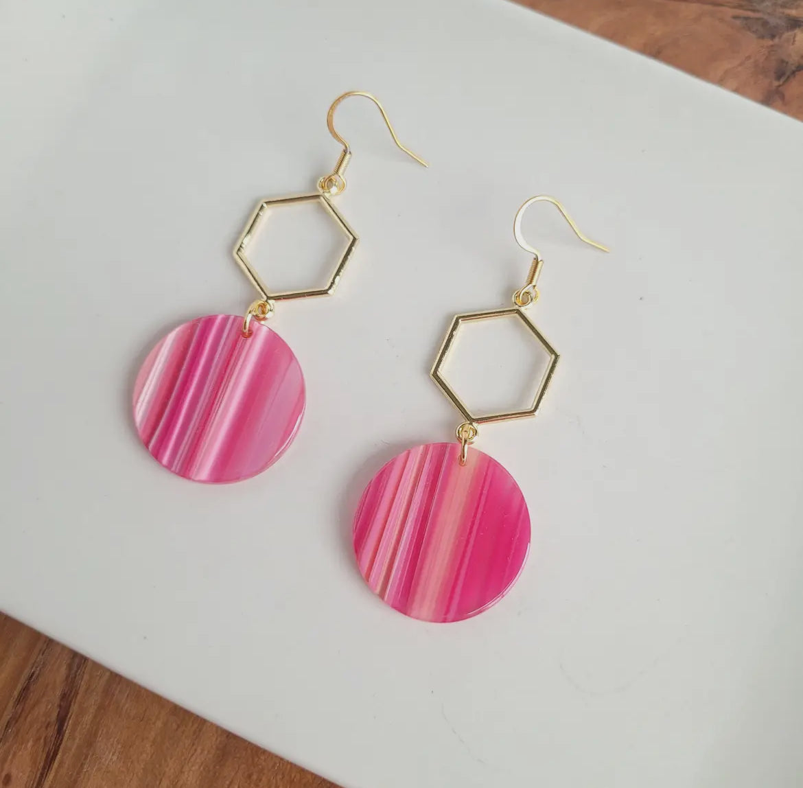 Layla Earrings in Rose Pink