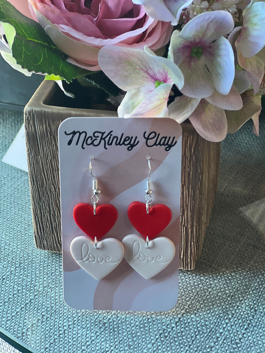 Love Heart Dangle Earrings