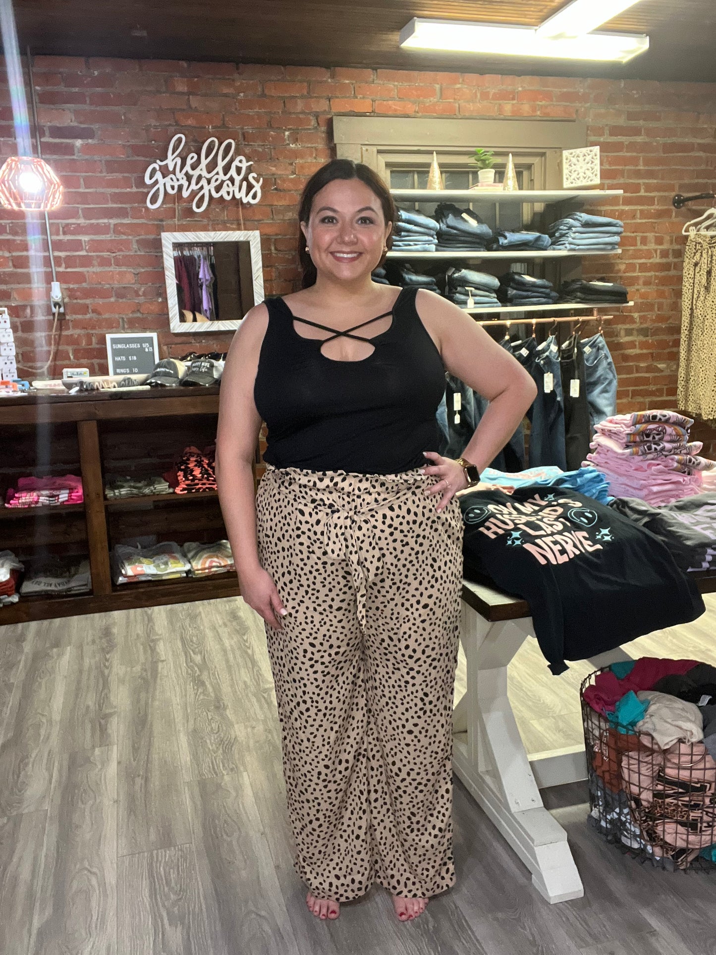 Animal Print Casual Pants