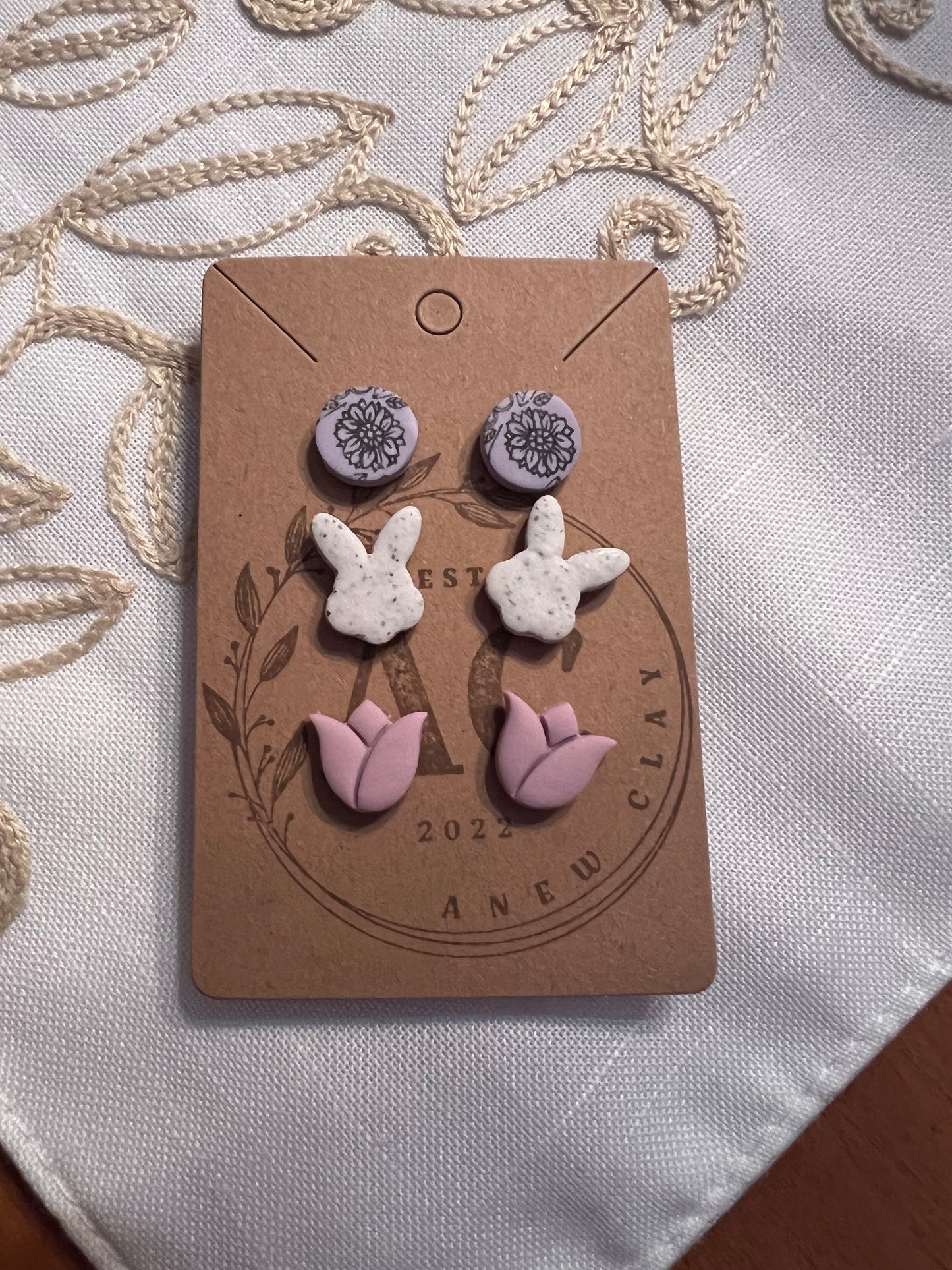 Spring Clay Stud Set