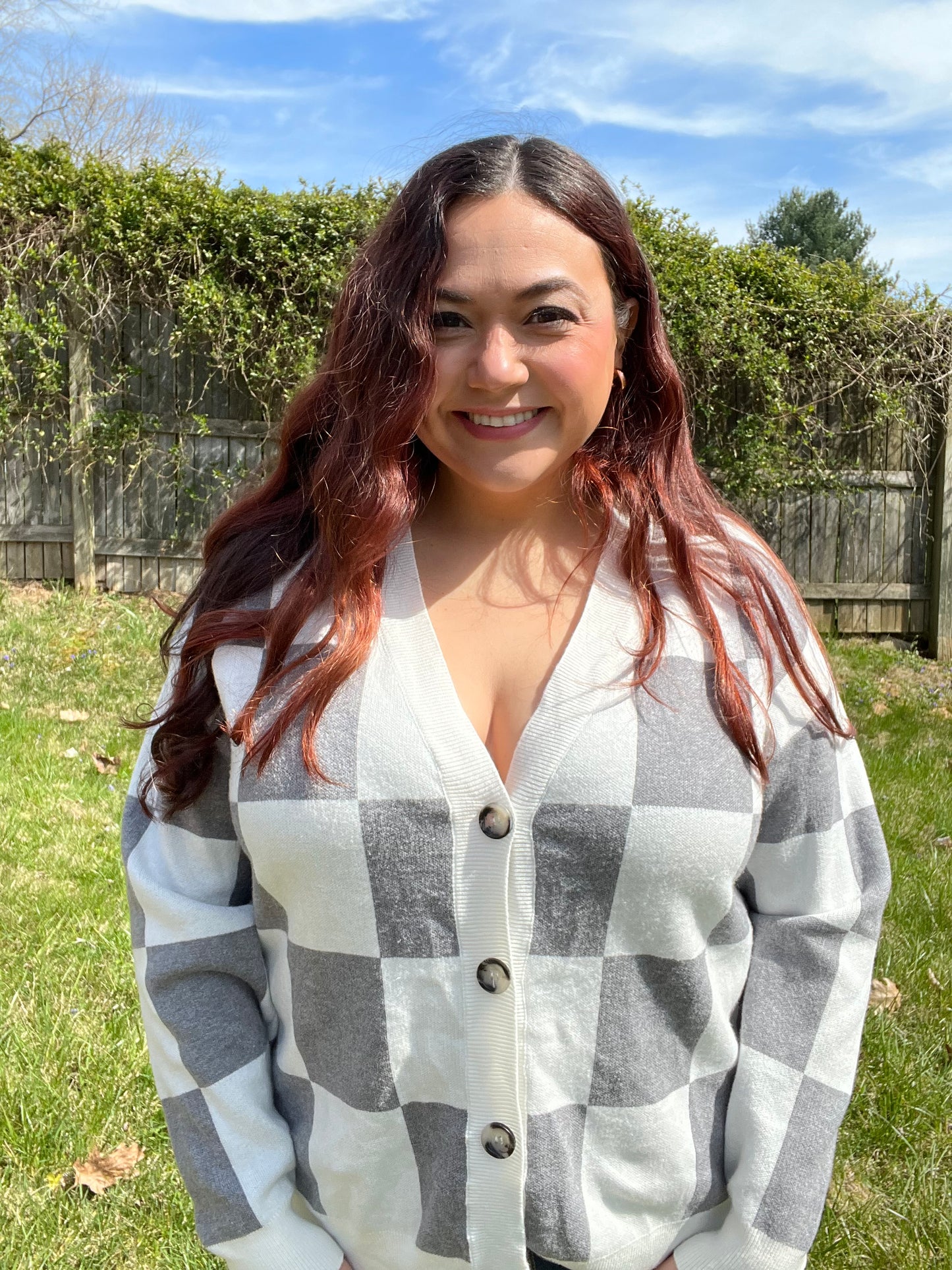 Checkered Cardigan