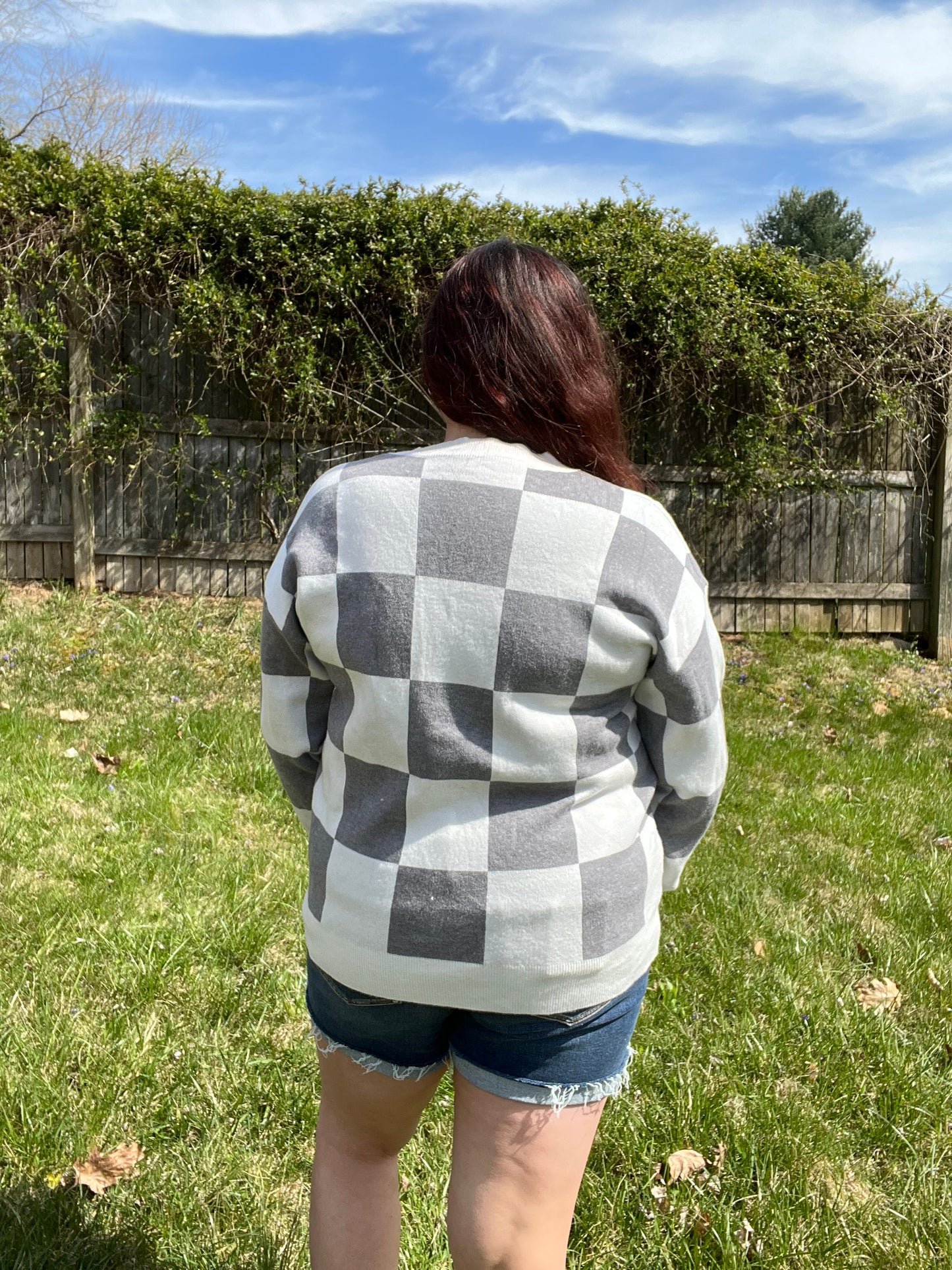 Checkered Cardigan