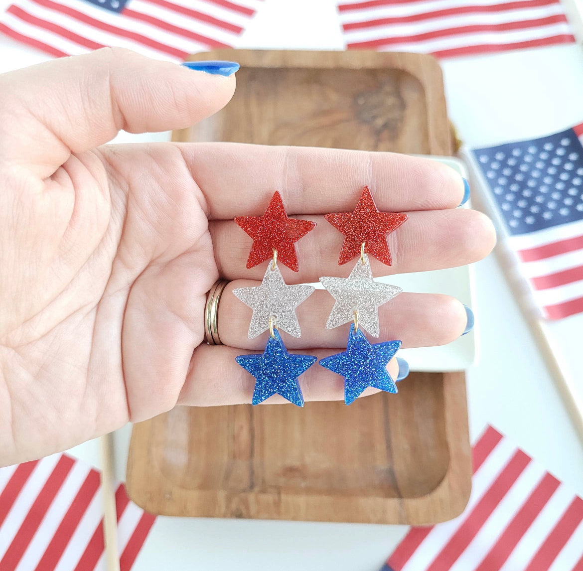 Star Spangled Dangles- Sparkle